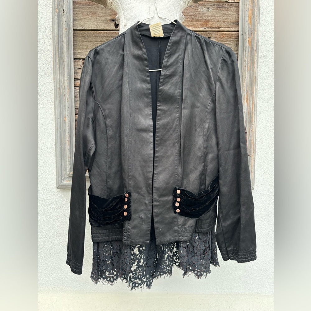 Satin and lacy dressy jacket